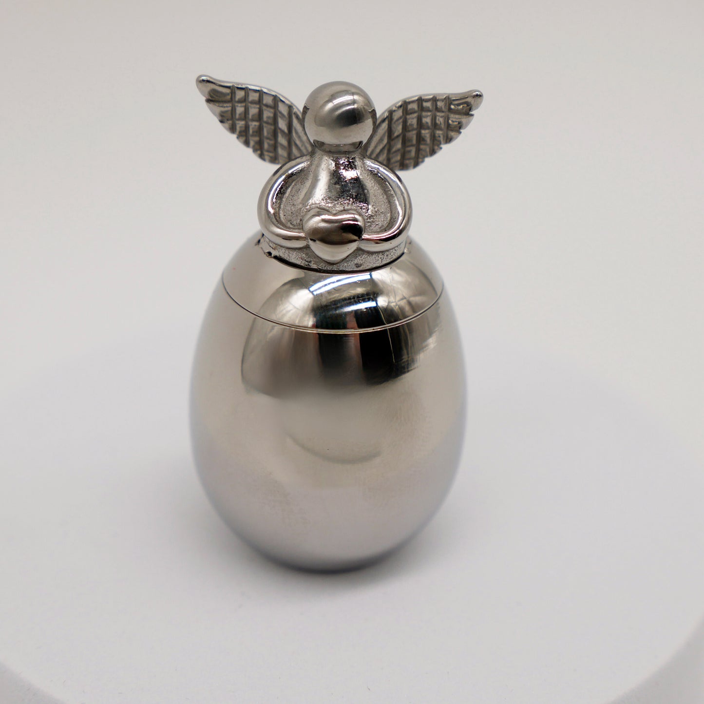 Mini urn - Silver - Angel - Urn for ashes - Medium (Urn)